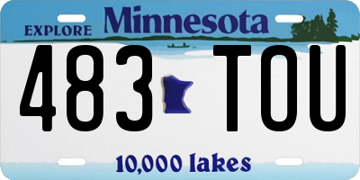 MN license plate 483TOU