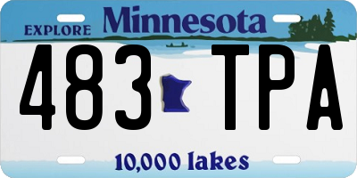 MN license plate 483TPA