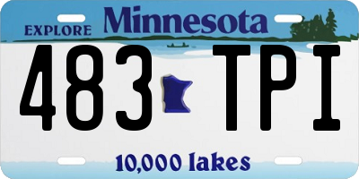 MN license plate 483TPI
