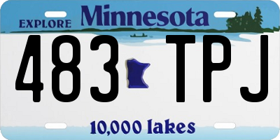 MN license plate 483TPJ