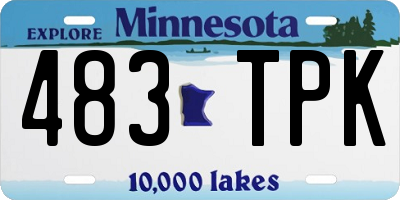 MN license plate 483TPK