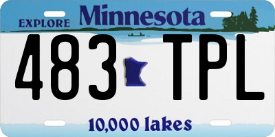 MN license plate 483TPL