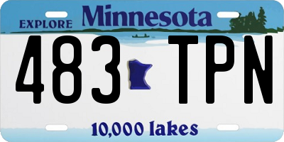 MN license plate 483TPN