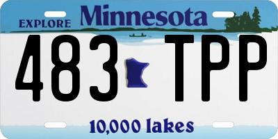 MN license plate 483TPP