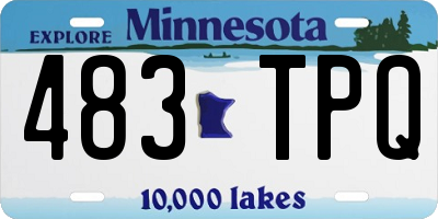 MN license plate 483TPQ