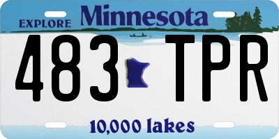 MN license plate 483TPR