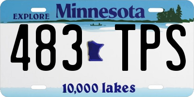 MN license plate 483TPS
