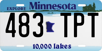 MN license plate 483TPT
