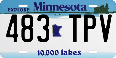 MN license plate 483TPV