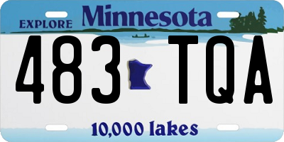 MN license plate 483TQA