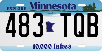 MN license plate 483TQB