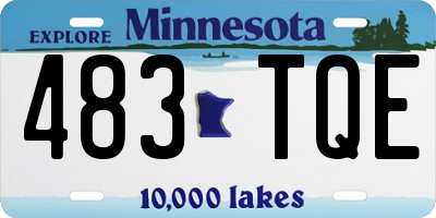 MN license plate 483TQE