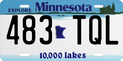 MN license plate 483TQL