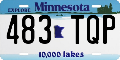 MN license plate 483TQP