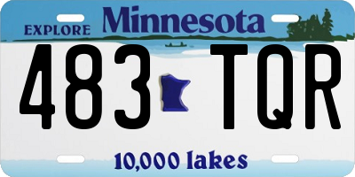 MN license plate 483TQR