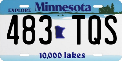 MN license plate 483TQS