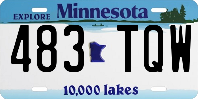 MN license plate 483TQW