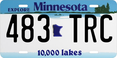 MN license plate 483TRC
