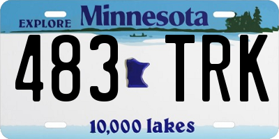 MN license plate 483TRK