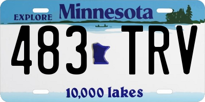 MN license plate 483TRV