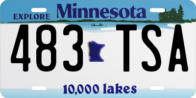 MN license plate 483TSA