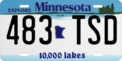 MN license plate 483TSD