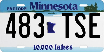 MN license plate 483TSE