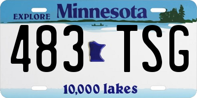 MN license plate 483TSG