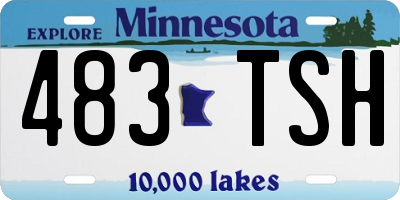 MN license plate 483TSH