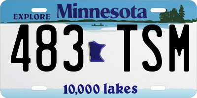 MN license plate 483TSM