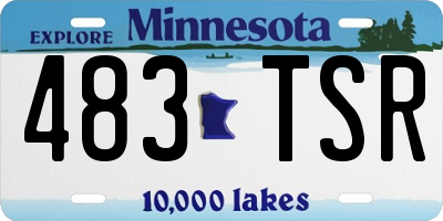 MN license plate 483TSR