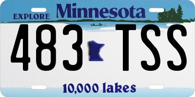 MN license plate 483TSS