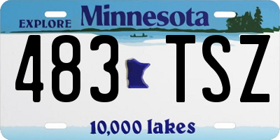 MN license plate 483TSZ