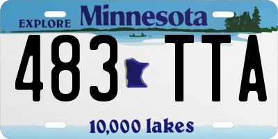 MN license plate 483TTA