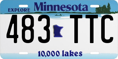 MN license plate 483TTC