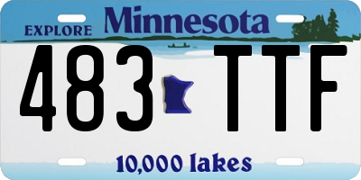 MN license plate 483TTF