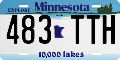 MN license plate 483TTH
