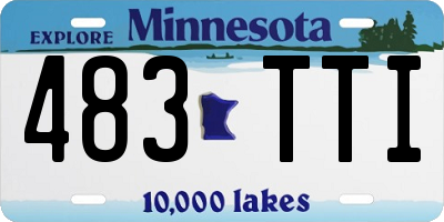 MN license plate 483TTI