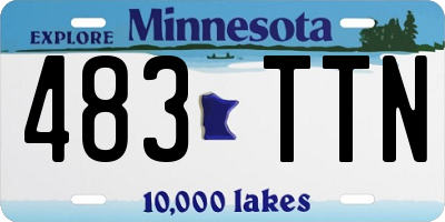 MN license plate 483TTN