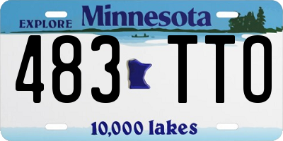 MN license plate 483TTO