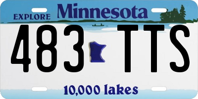 MN license plate 483TTS