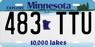 MN license plate 483TTU
