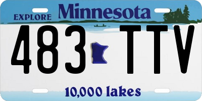 MN license plate 483TTV