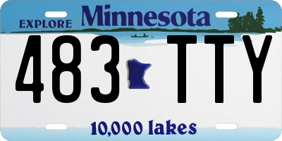 MN license plate 483TTY