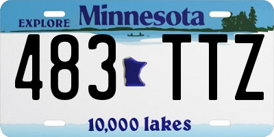 MN license plate 483TTZ