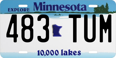 MN license plate 483TUM