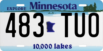 MN license plate 483TUO