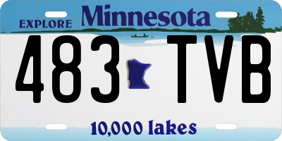 MN license plate 483TVB
