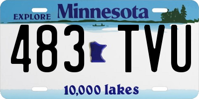 MN license plate 483TVU
