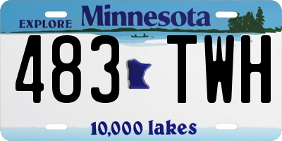 MN license plate 483TWH